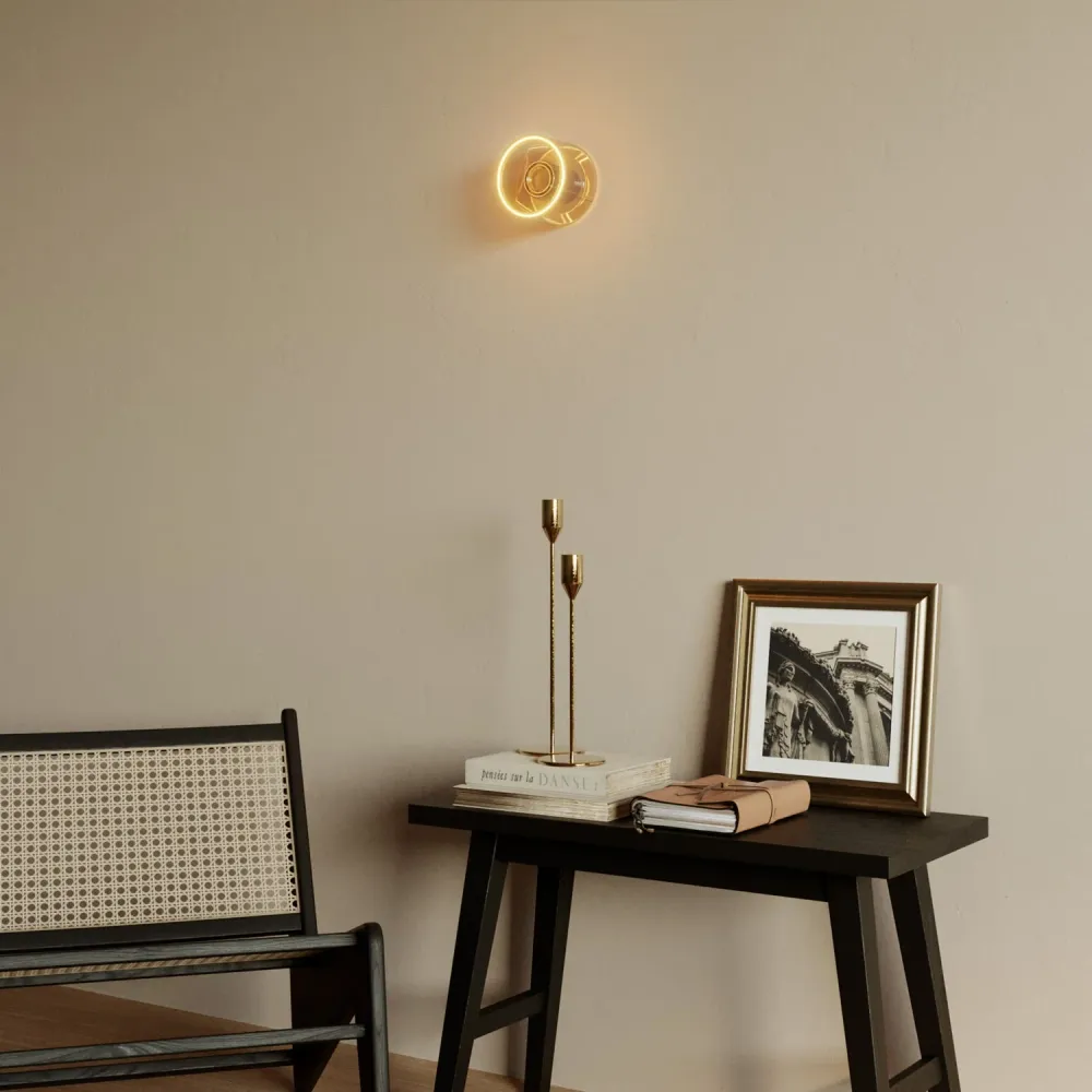 Wandlamp met lichtbron Ghost mini smoky - Zwart