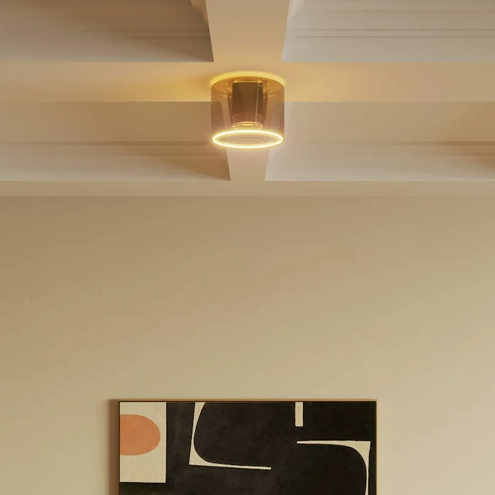 Wandlamp met lichtbron Ghost mini smoky - Zwart