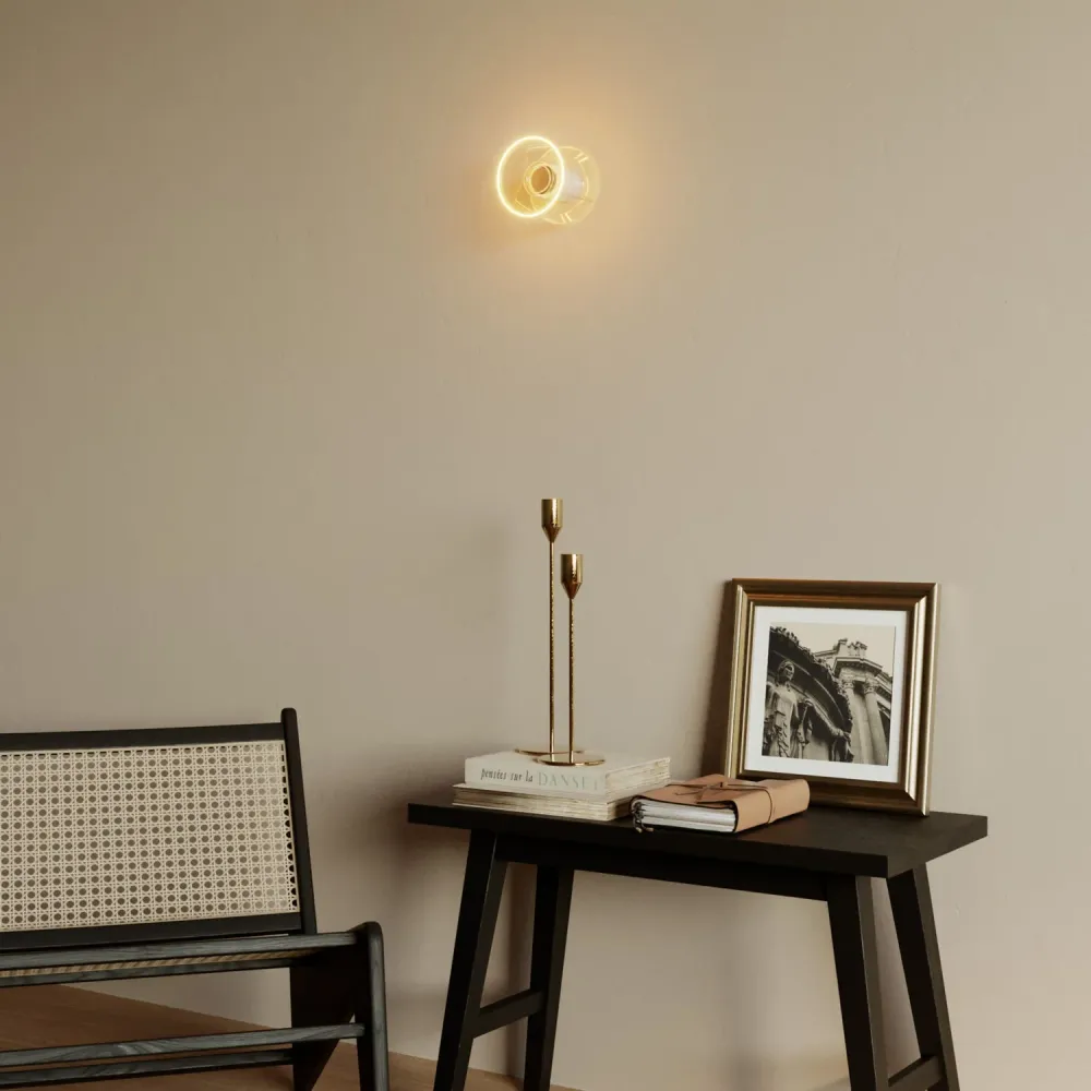 Wandlamp met lichtbron Ghost mini transparant - Wit
