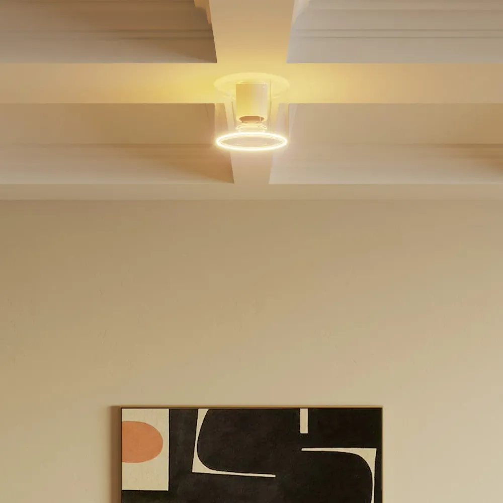 Wandlamp met lichtbron Ghost mini transparant - Wit