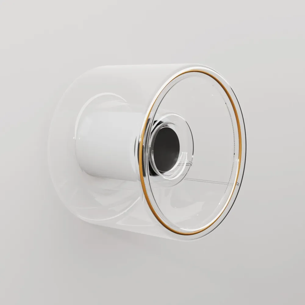 Wandlamp met lichtbron Ghost mini transparant - Wit