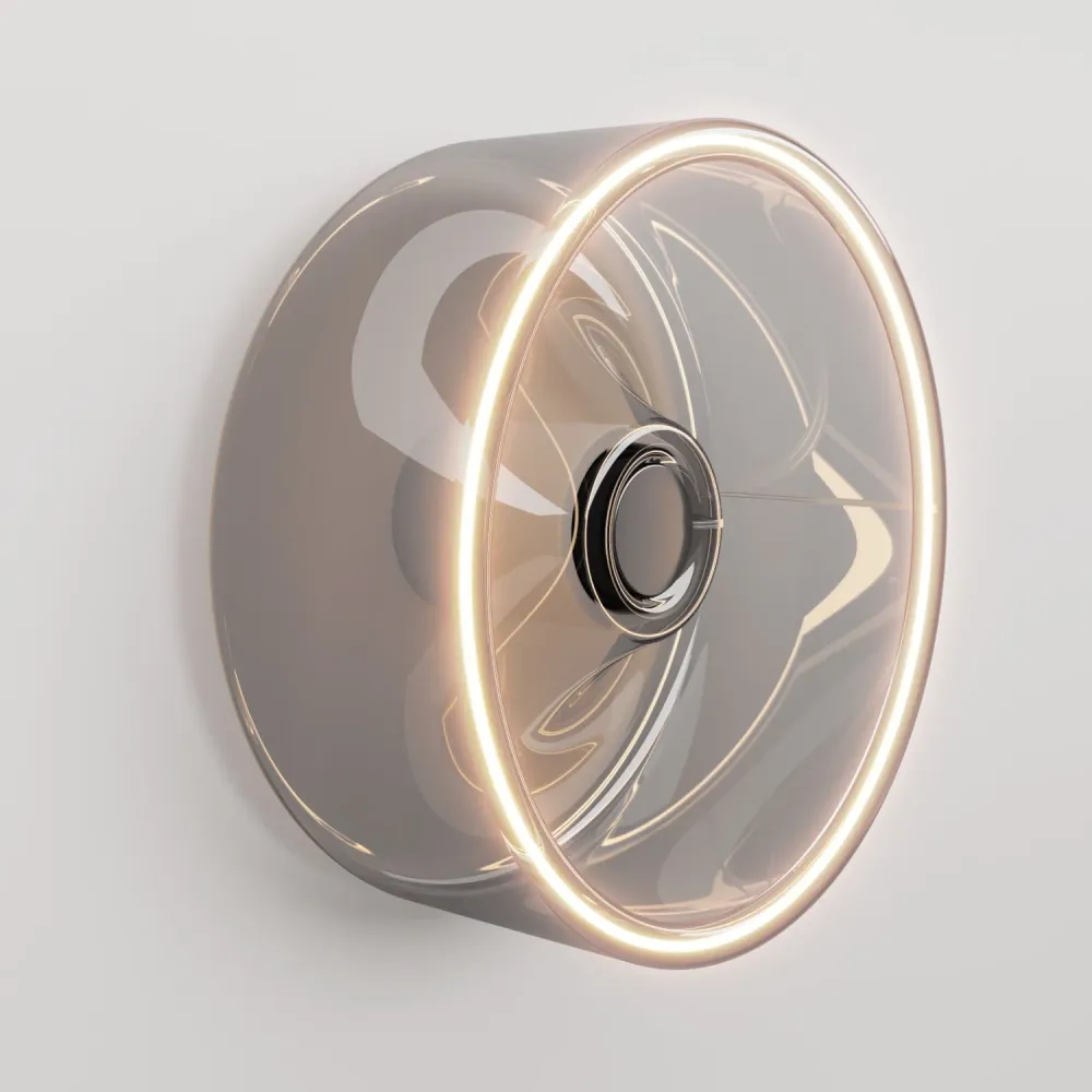 Wandlamp met lichtbron Ghost smoky - Wit
