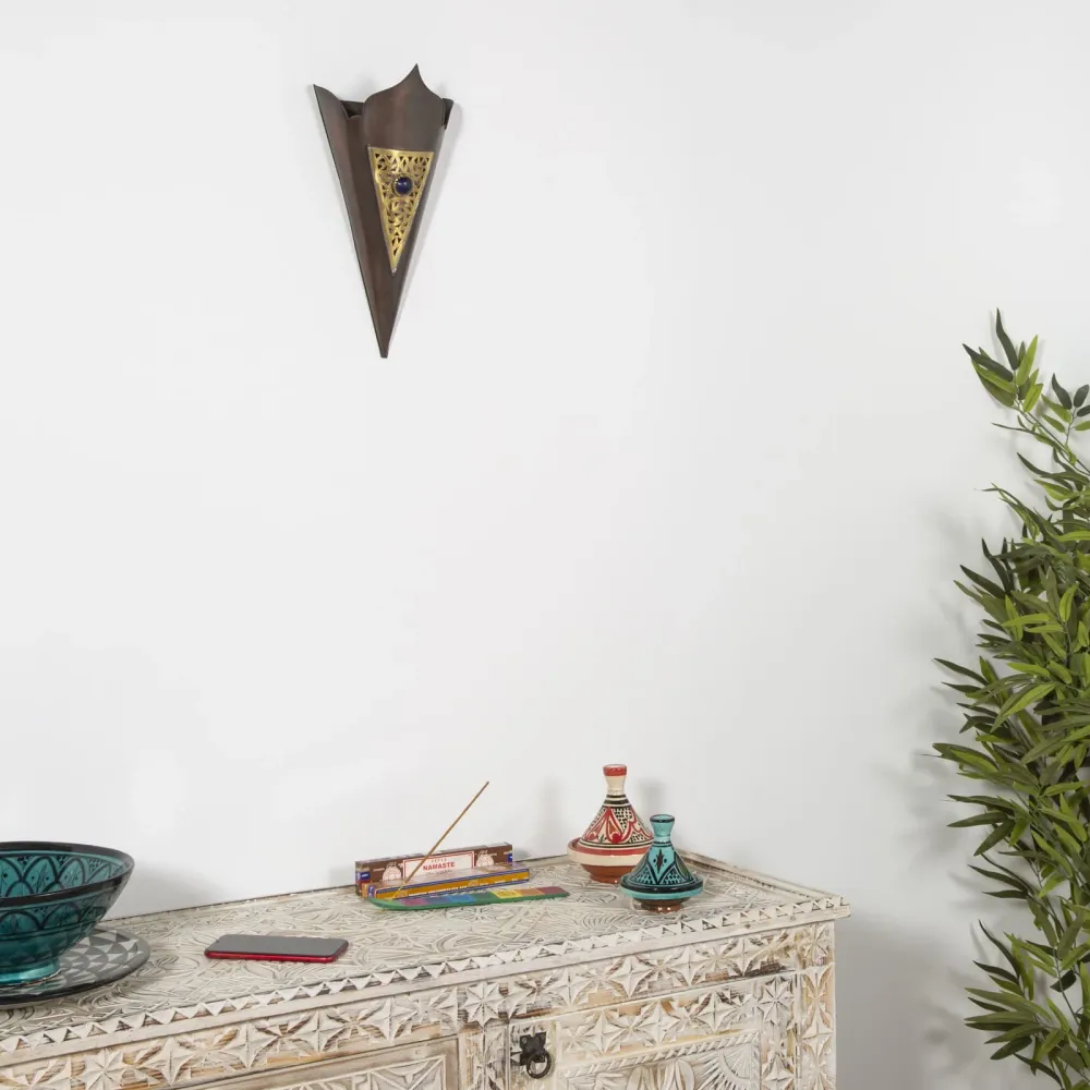 Yaribi koper en messing Arabische wandlamp