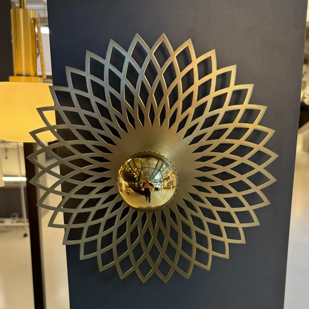 Ylumen plafondlamp Ombra - 1 lichts - 30 x 7.5 cm - mat goud