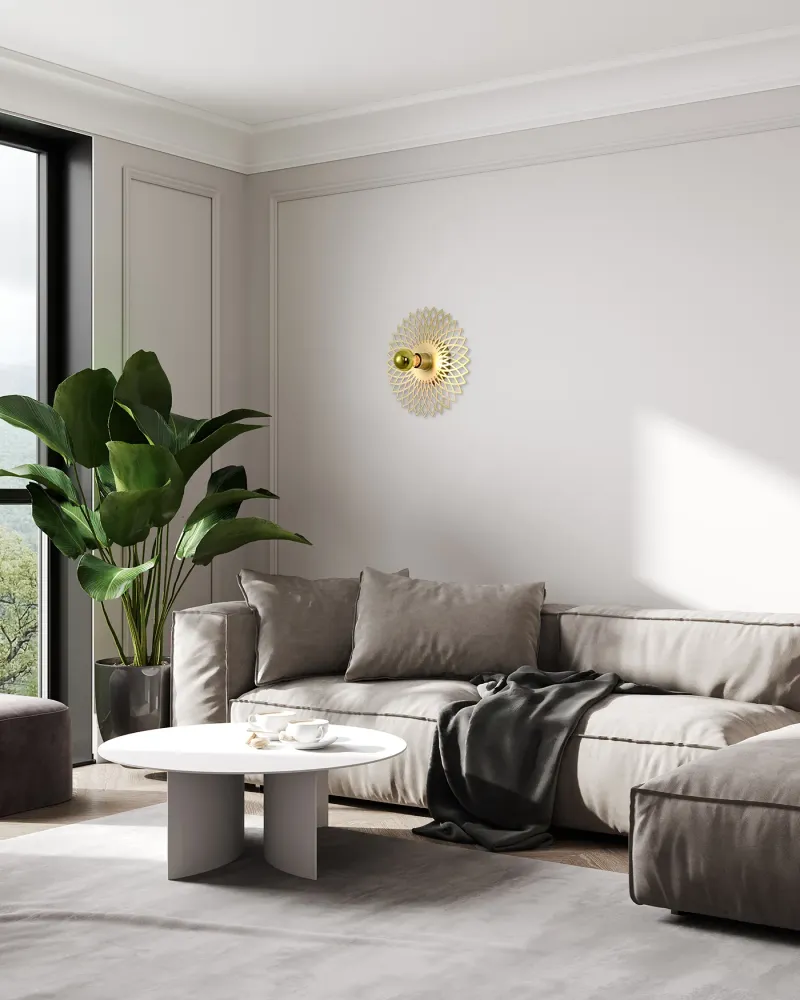 Ylumen plafondlamp Ombra - 1 lichts - 30 x 7.5 cm - mat goud