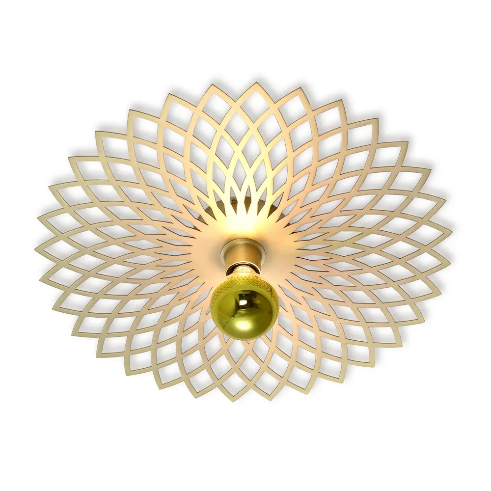 Ylumen plafondlamp Ombra - 1 lichts - 50 x 8 cm - mat goud