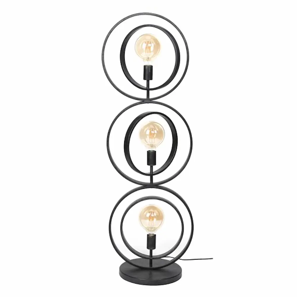Ylumen vloerlamp Turn - 3 lichts - 40 x 124 cm - zwart