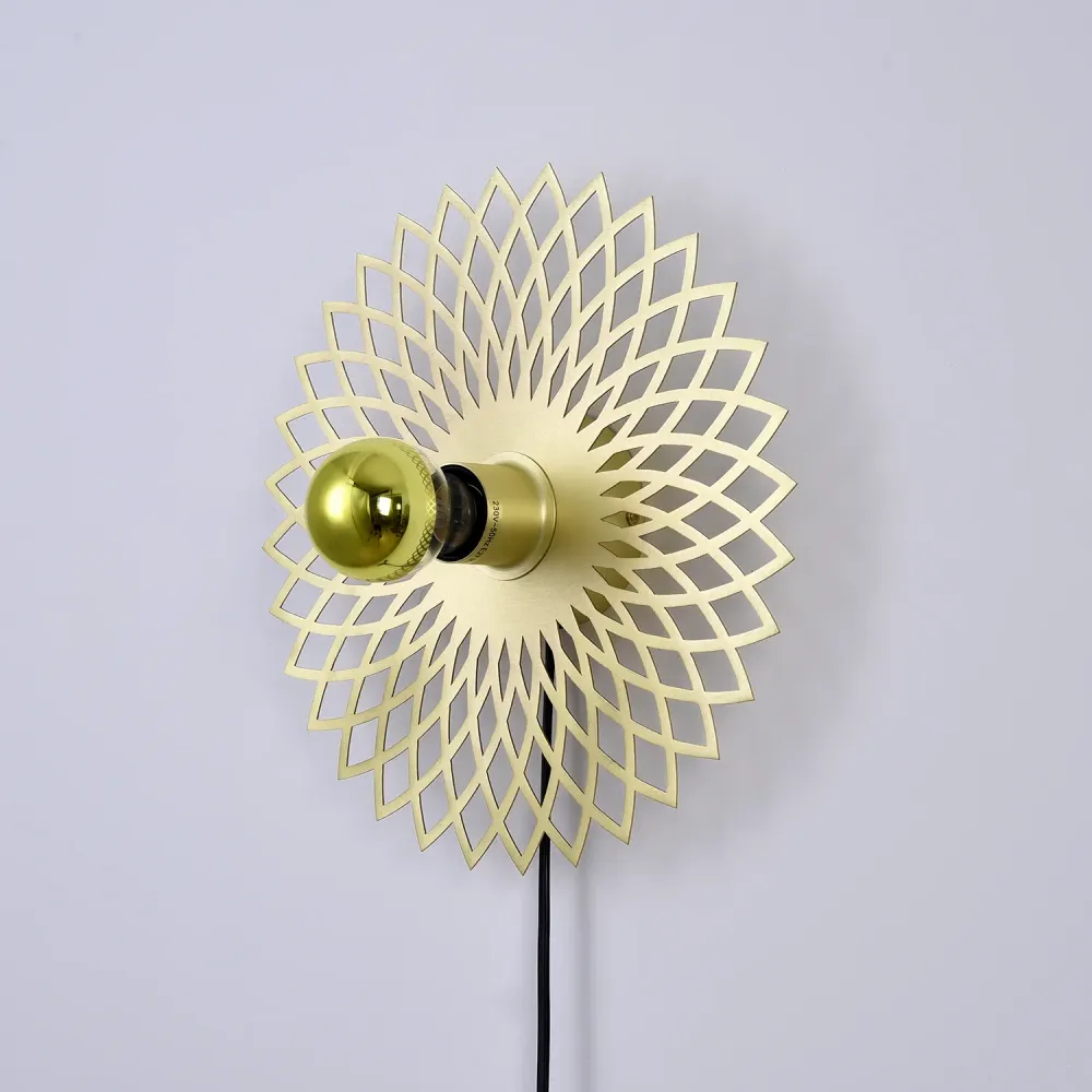 Ylumen wandlamp Ombra - 1 lichts - 7.5 x 30 cm - mat goud