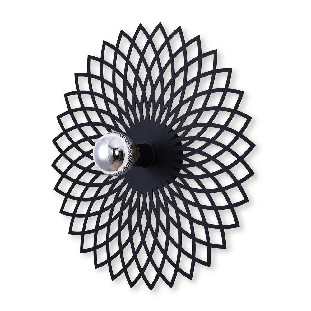Ylumen wandlamp Ombra - 1 lichts - 8 x 50 cm - zwart