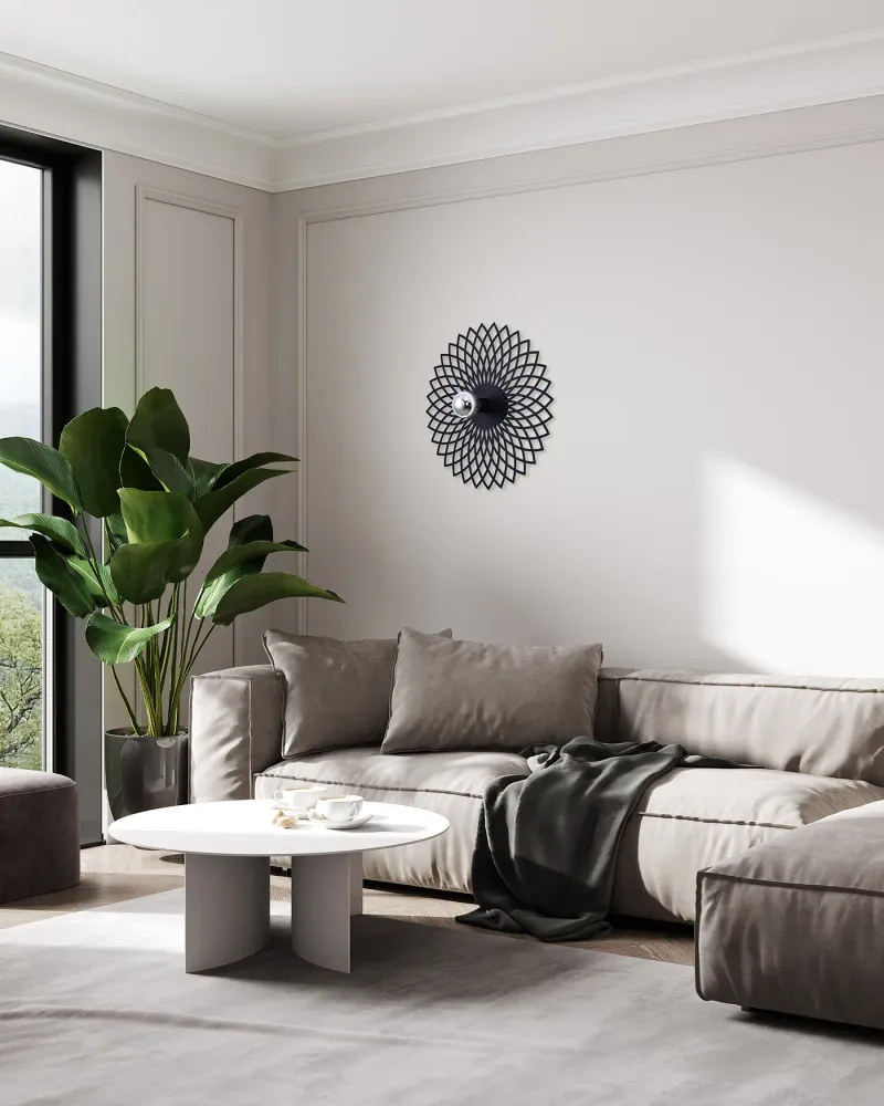Ylumen wandlamp Ombra - 1 lichts - 8 x 50 cm - zwart