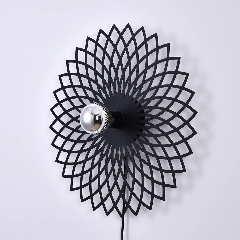 Ylumen wandlamp Ombra - 1 lichts - 8 x 50 cm - zwart