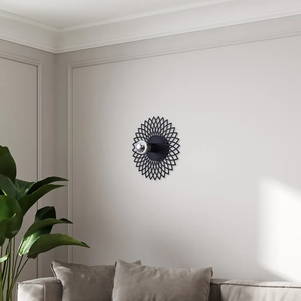 Ylumen wandlamp Ombra - 1 lichts - 7.5 x 30 cm - zwart