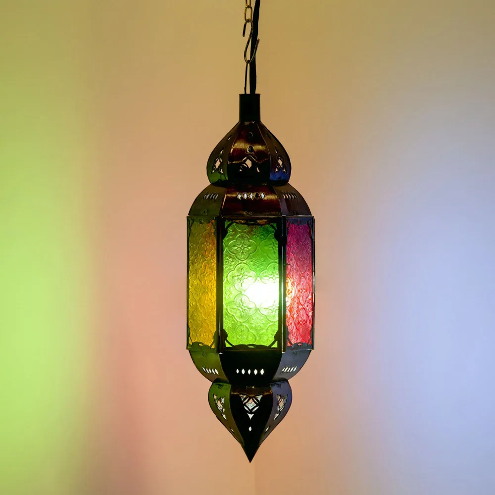 Zeshoekige kristallen Arabische lamp A6 45x13