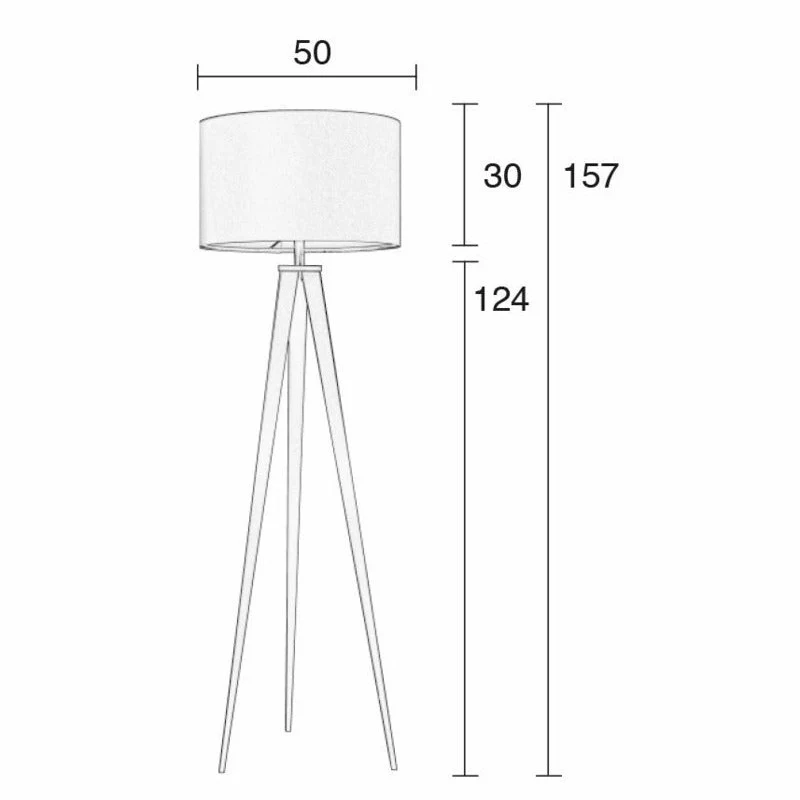 Tripod vloerlamp | metaal | verschillende kleuren | Zuiver
