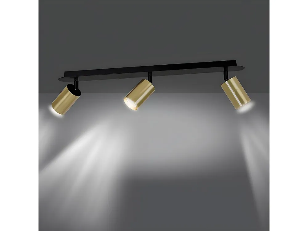 Plafonnier Zen, Noir, 72x18x6 cm, EPIKASA met CE-Keurmerk