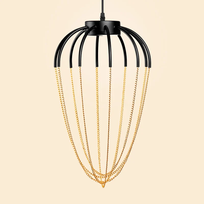 19"/21" W Caged Kitchen hangende verlichtingsarmatuur Metaal 1-lichts eigentijdse hanglamp zwart en goud voor Binnen en Bu...