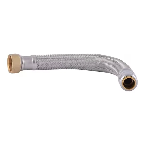 SharkBite Max 3/4 . Push-to-Connect x 3/4 . FIP x 12 . Braided Stainless Staalsoort Water Heater Connector