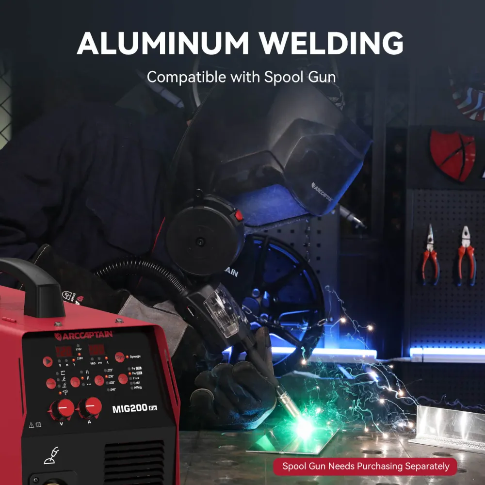 Professioneel Gereedschap Arccaptain MIG200 Fit Affordable Beginners MIG Welder 200 Amps 6 1