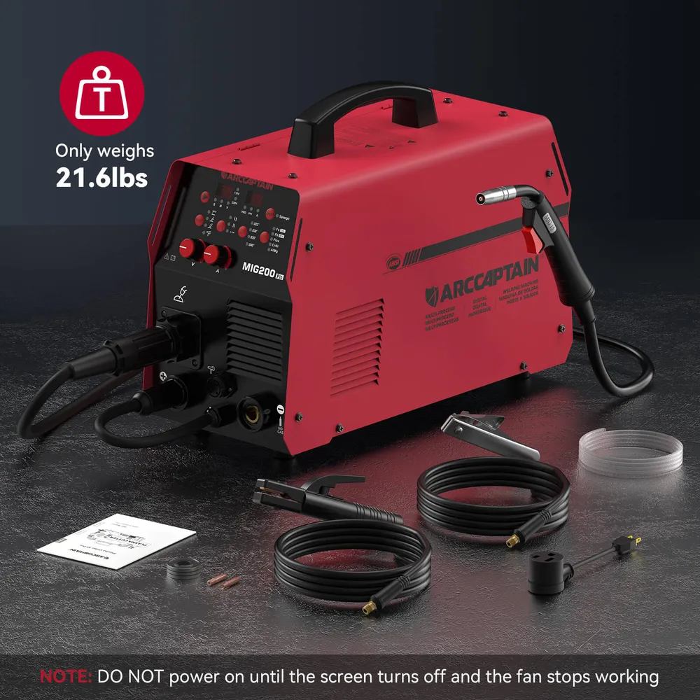 Professioneel Gereedschap Arccaptain MIG200 Fit Affordable Beginners MIG Welder 200 Amps 6 1