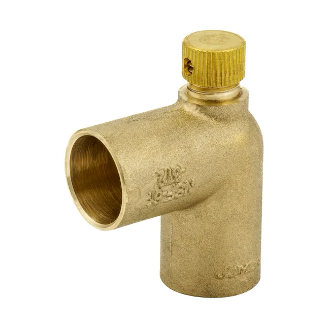Streamline 1/2- SWT x 1/2- SWT Cast Geel koper 90-Degree Elbow w/Drain