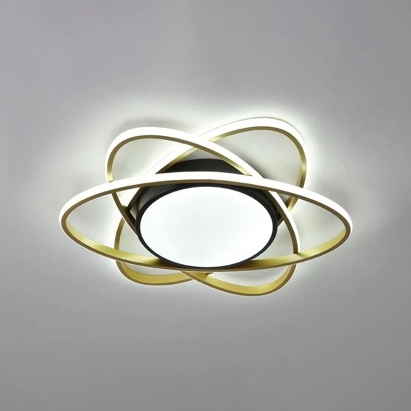 Energiezuinige Metallic bloemen opbouw led plafondlamp moderne zwarte inbouwlamp