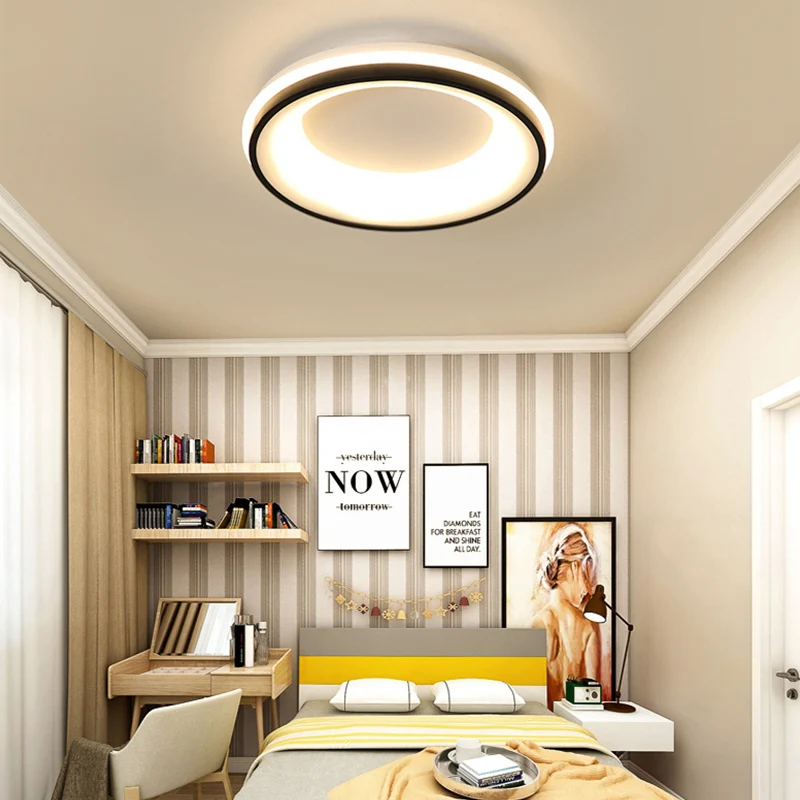 IP44 Waterdichte Nordic Drum inbouwlamp metallic zwart LED-plafondlamp, warm/wit licht/afstandsbediening traploos dimmen
