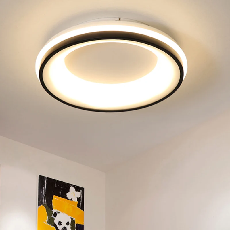 IP44 Waterdichte Nordic Drum inbouwlamp metallic zwart LED-plafondlamp, warm/wit licht/afstandsbediening traploos dimmen