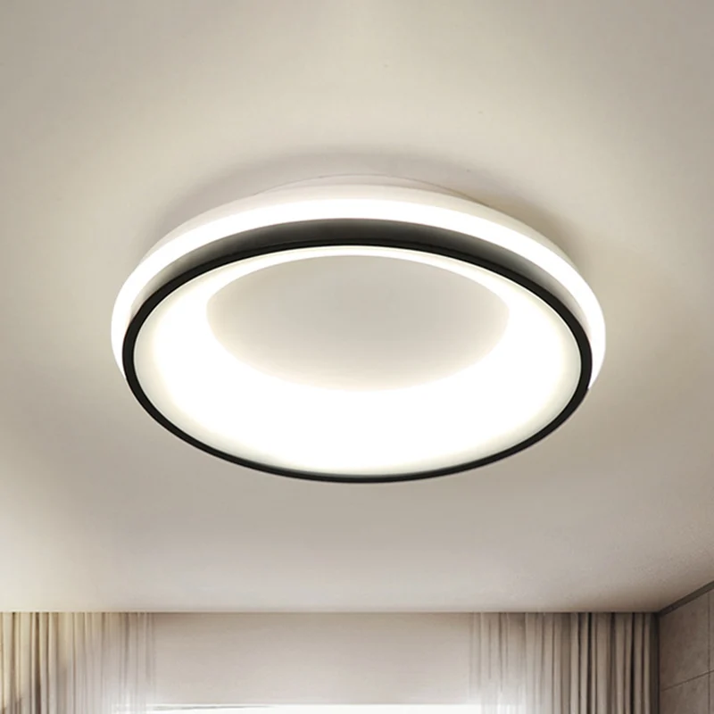 IP44 Waterdichte Nordic Drum inbouwlamp metallic zwart LED-plafondlamp, warm/wit licht/afstandsbediening traploos dimmen
