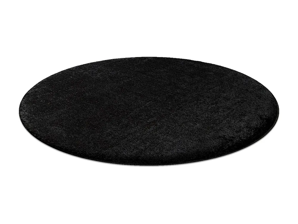 Badkamertapijt SANTA cirkel vlak, antislip, soepel - zwart cercle 67 cm