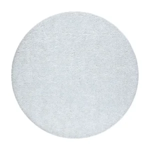 Badkamertapijt SYNERGY cirkel, glamour, antislip, donzig - lurex wit cercle 100 cm