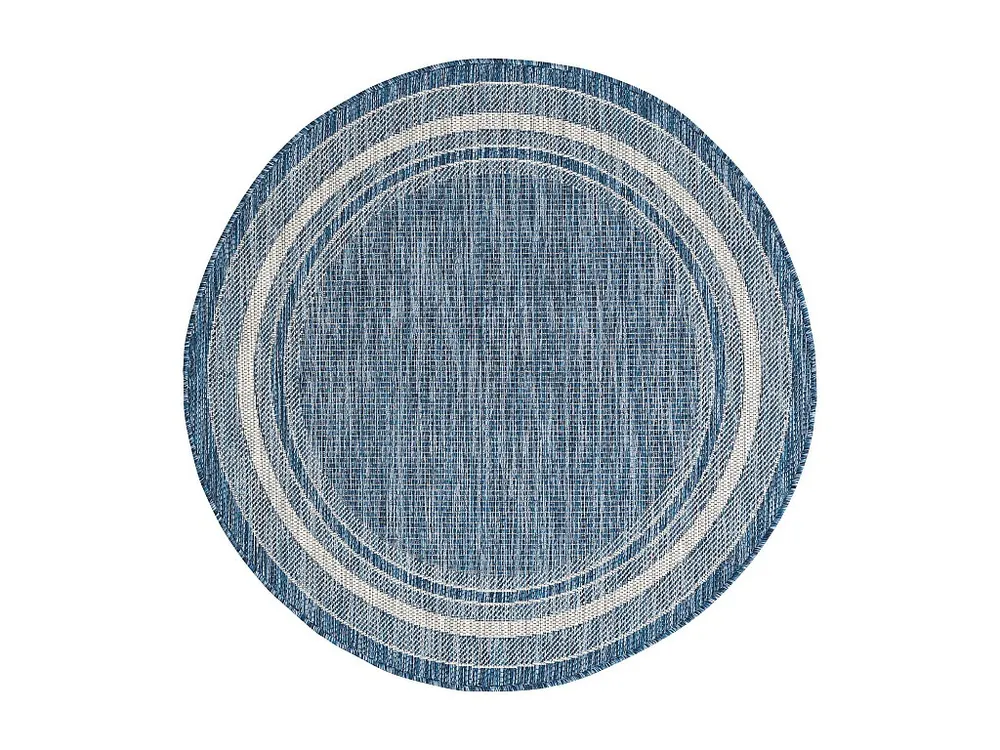 Buitenkleed - 122x122 - Blauw - Tulum Border