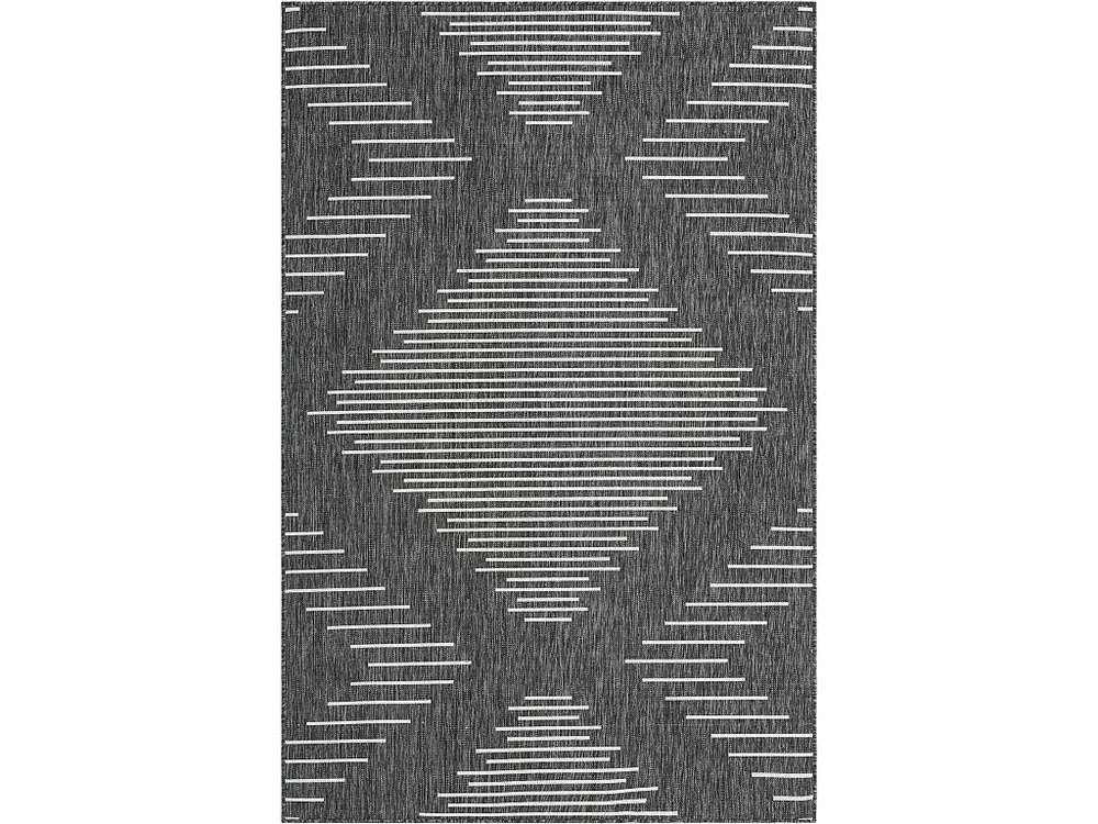 Buitenkleed - 183x122 - Antraciet - Tulum Symetry
