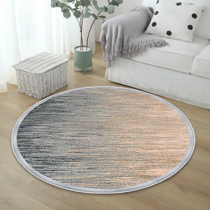 Casual tapijt met ombrepatroon, blauw polyesterweefsel tapijt, antislip, diervriendelijk, wasbaar, vloerkleed voor de woon...