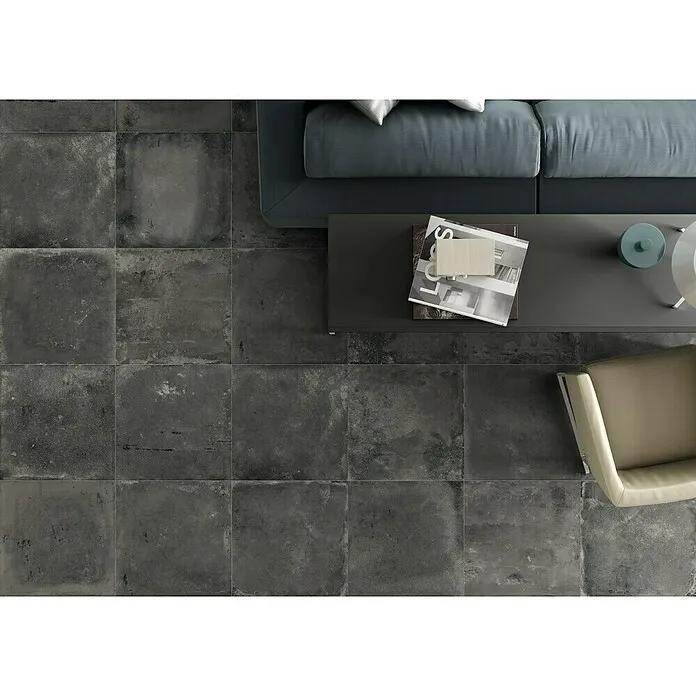 Decocer Cinca Keramische tegel Factory anthraciet - 50 x 50 cm, Antraciet