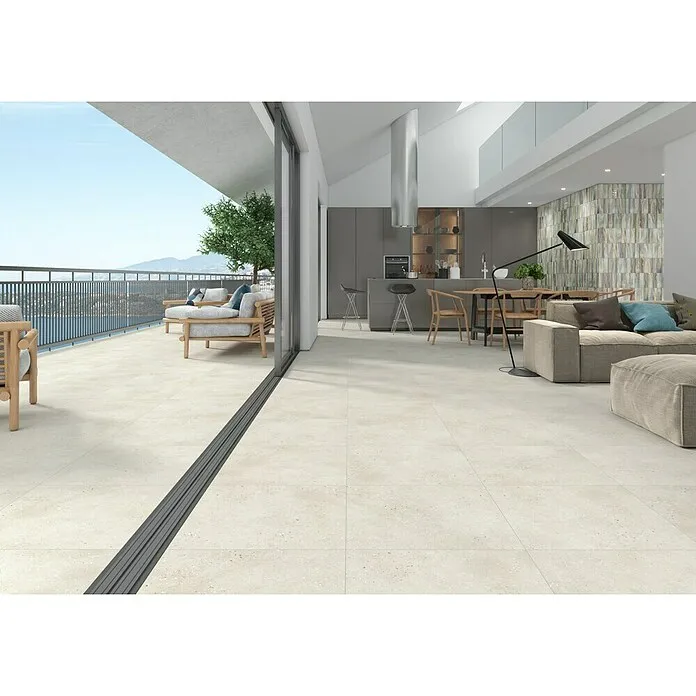 Decocer Cinca Keramische tegel Ouderwets bone white - 60 x 60 cm, Wit