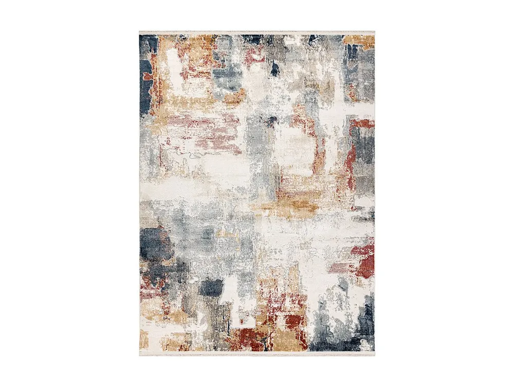 DISTIN 0144B wit / roze / poeder eigentijds tapijt - Abstractie, vintage, 160x230 cm