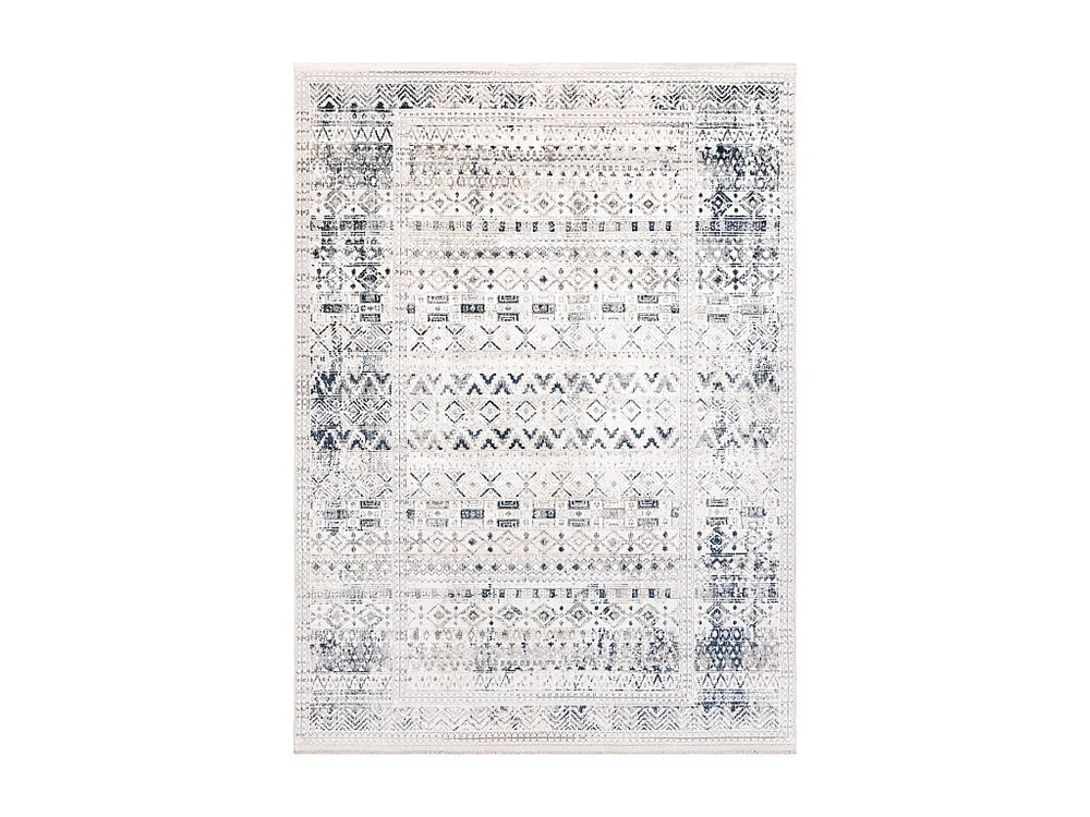 DISTIN 0833A marineblauw / blauw / wit modern tapijt - Boho, antiekstijl, 180x270 cm