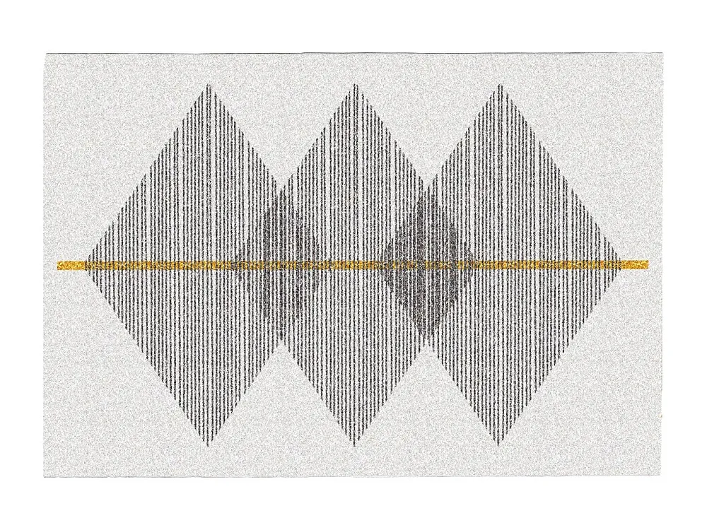 Geometrisch tapijt - 160 x 230 cm - Wit en grijs - NIMIRIA