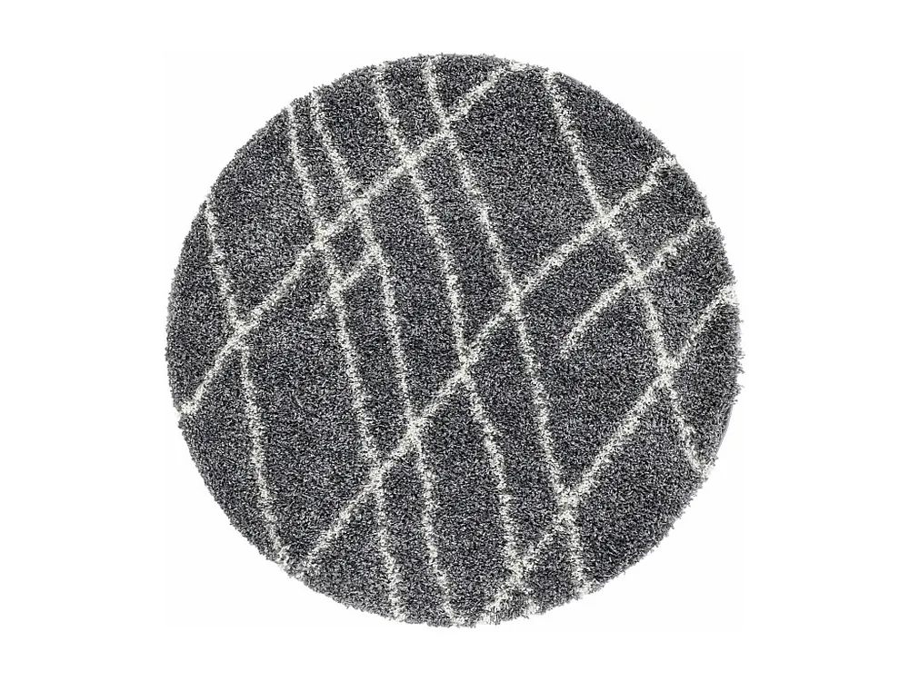 Hoogpolig tapijt 125x125 SteenGrijs Lachen Fence