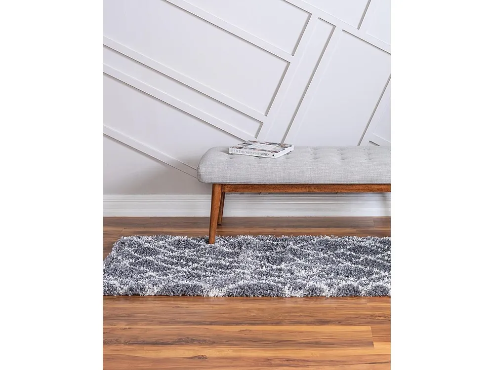 Hoogpolig tapijt 183x61 SteenGrijs Lachen Fence