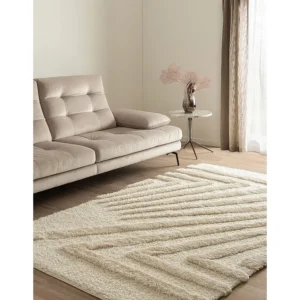 Hoogpolig tapijt 185x125 Wit Thun Avis