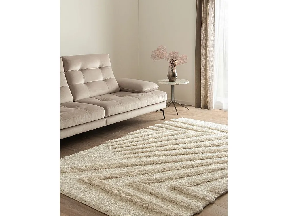 Hoogpolig tapijt 185x125 Wit Thun Avis