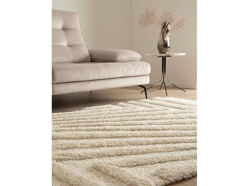 Hoogpolig tapijt 185x125 Wit Thun Avis