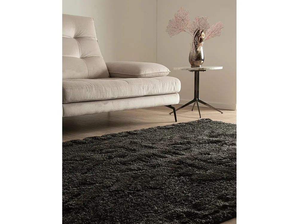 Hoogpolig tapijt 185x125 Zwart Thun Scutum
