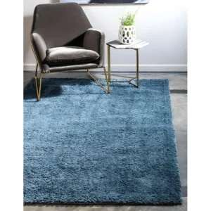 Hoogpolig tapijt 240x240 Blauw Luzern