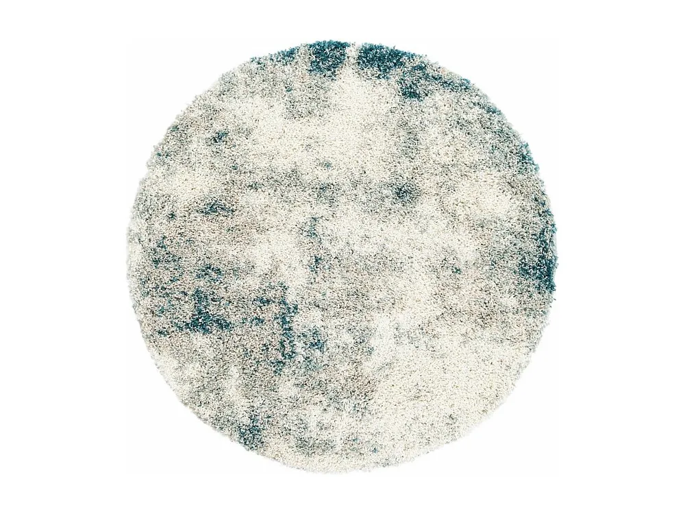 Hoogpolig tapijt 240x240 Ecru - Groen Lachen Haze