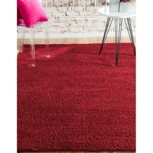 Hoogpolig tapijt 240x240 Rood Luzern