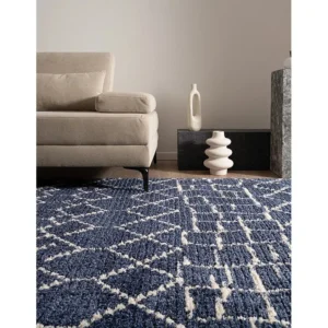 Hoogpolig tapijt 245x160 Blauw Frauenfeld Diamond