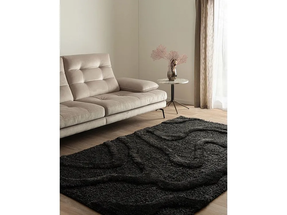Hoogpolig tapijt 245x160 Zwart Thun Arbor