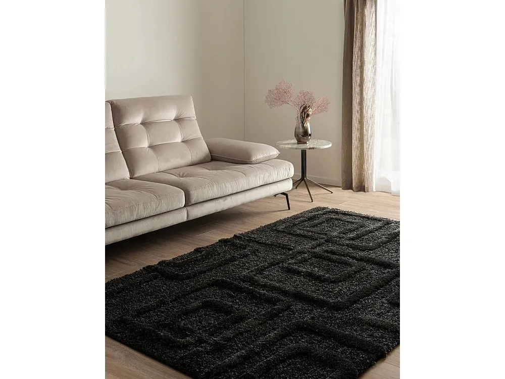 Hoogpolig tapijt 245x160 Zwart Thun Artem